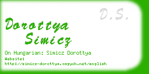 dorottya simicz business card